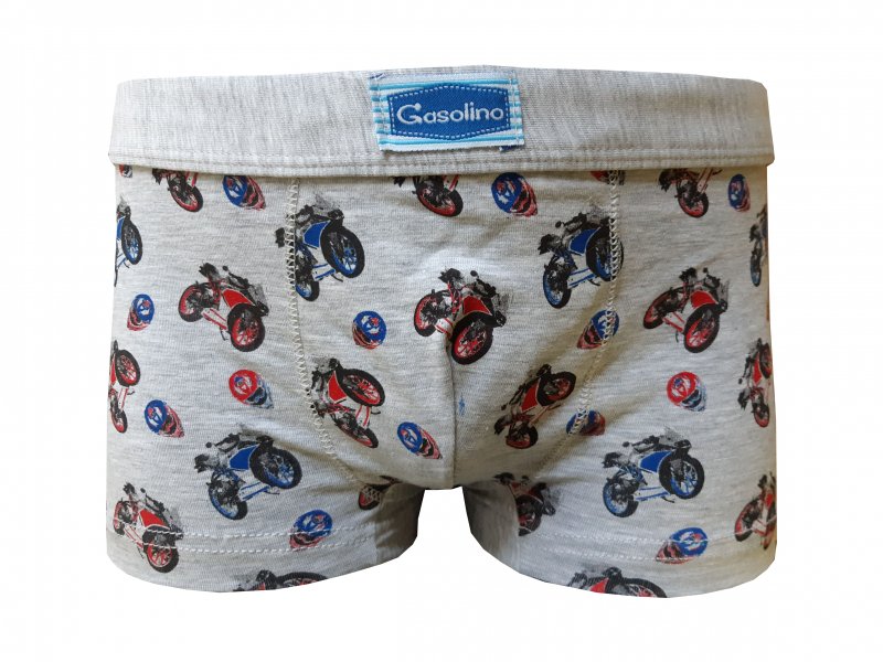 Gasolino boxerky chlapecké s motorkama 2430 šedé | Vermali.cz